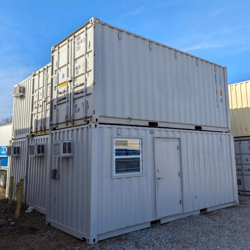 Portable storage containers in a Fort Myers, FL storage yard