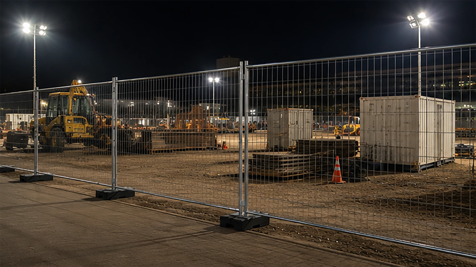 Temporary fencing helping prevent theft